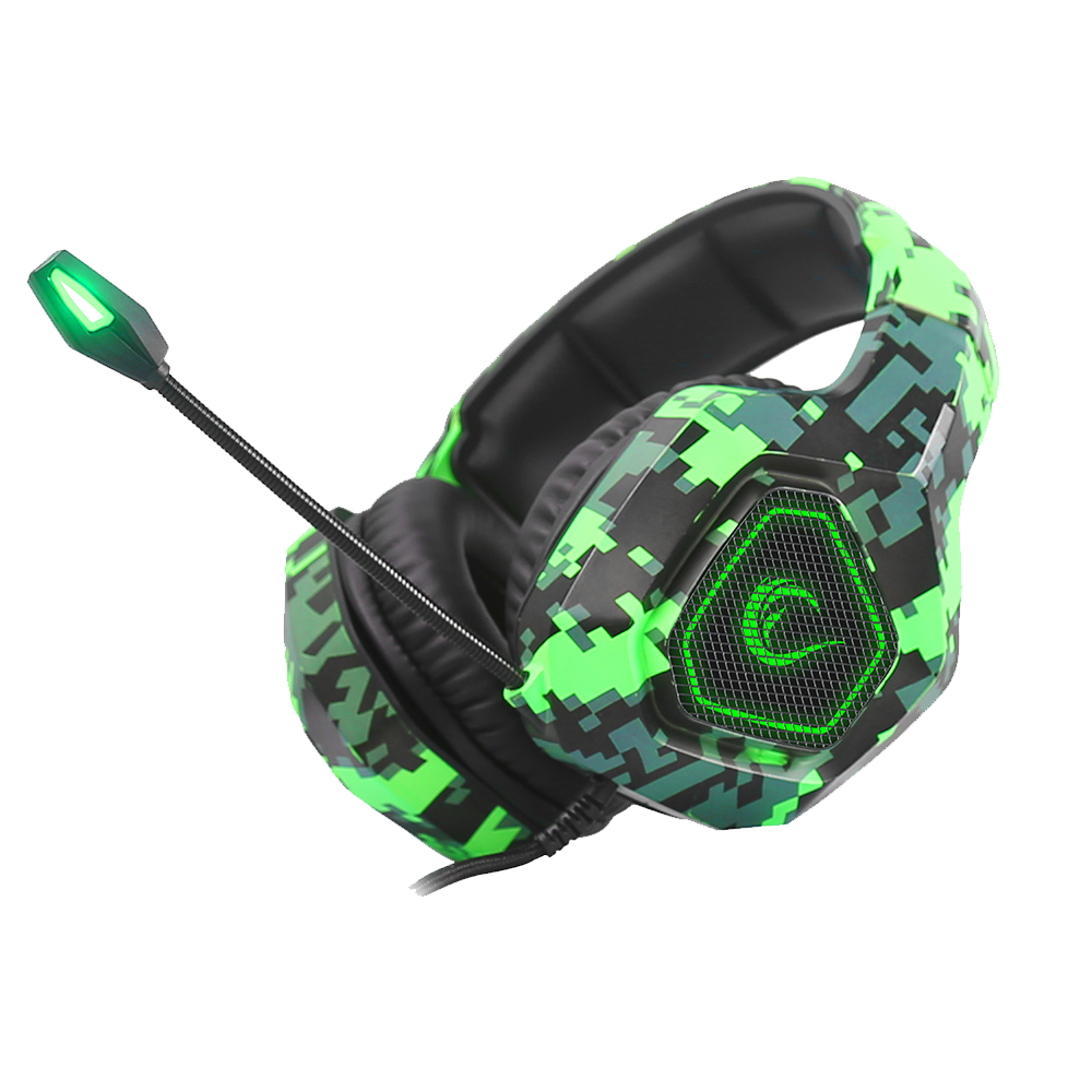 Casque Micro USB Gaming Rampage Crafting Camouflage RM-K8 / PC et PS4 / Surround 7.1