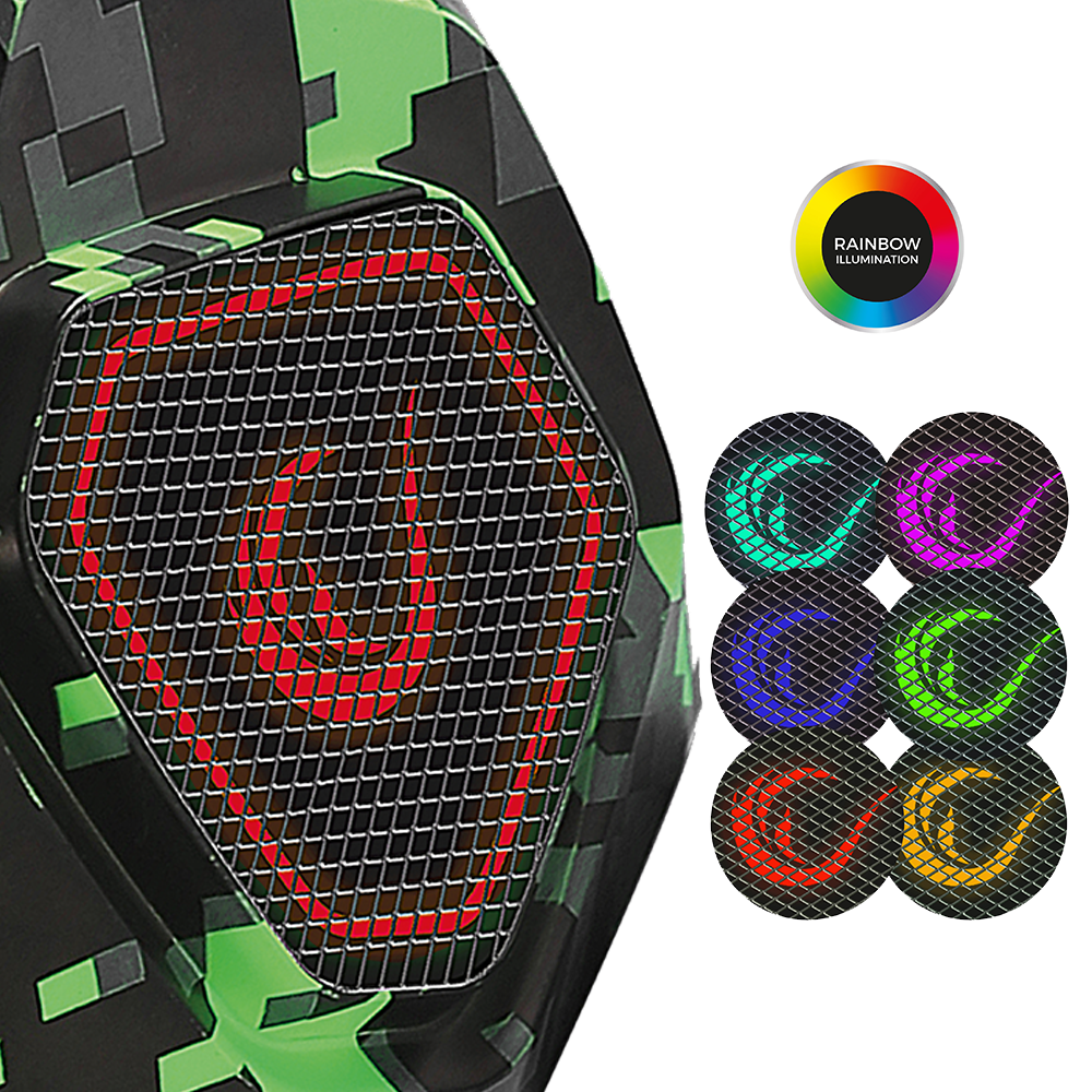 Casque Micro USB Gaming Rampage Crafting Camouflage RM-K8 / PC et PS4 / Surround 7.1