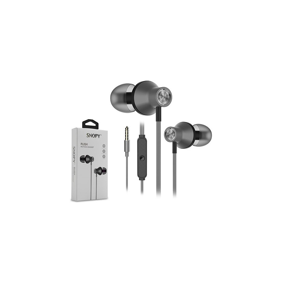 Écouteurs avec Micro Snopy Rush SN-J19 / Gris