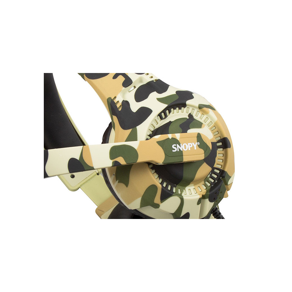 Casque Micro Gaming Snopy GameTime Camouflage SN-8800