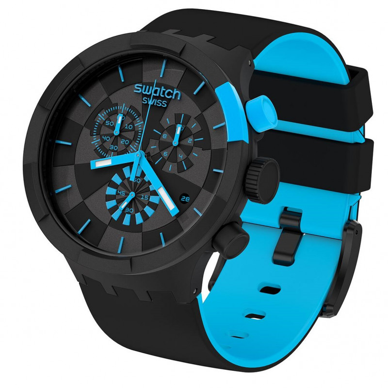 Montre Pour homme Swatch CHECKPOINT BLUE SB02B401