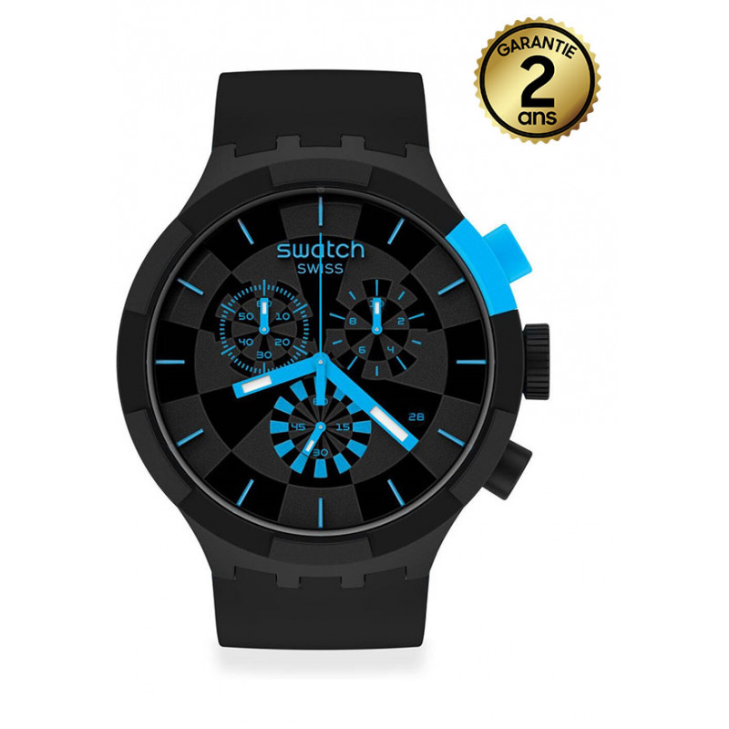 Montre Pour homme Swatch CHECKPOINT BLUE SB02B401