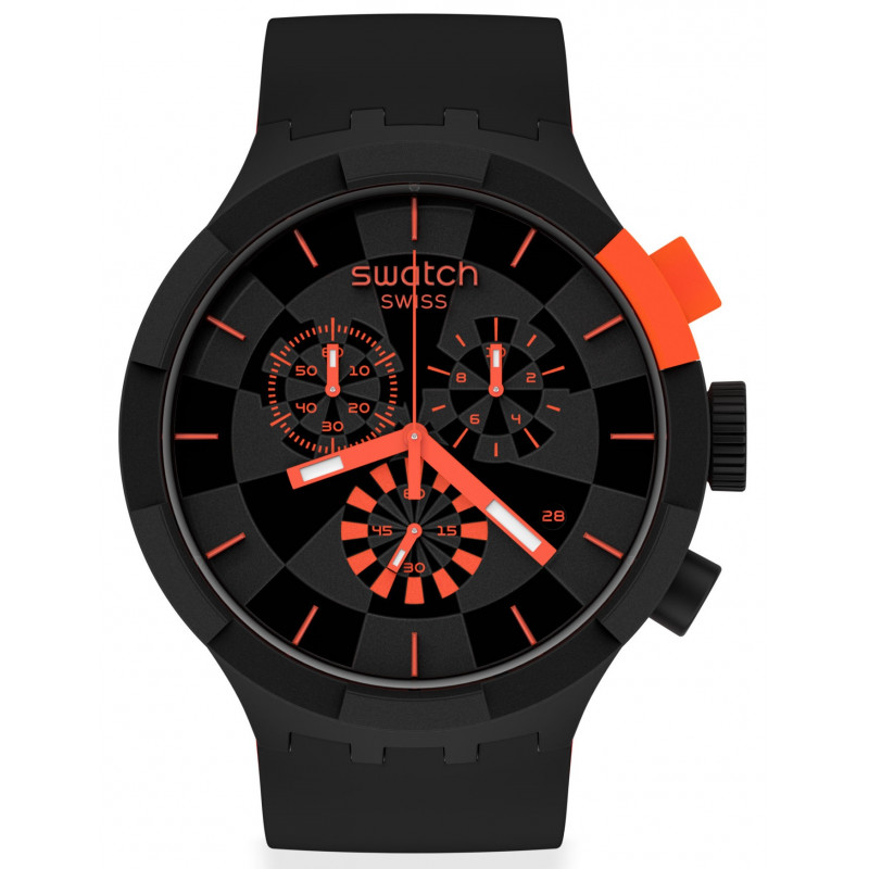 Montre Mixte Swatch CHECKPOINT RED SB02B402