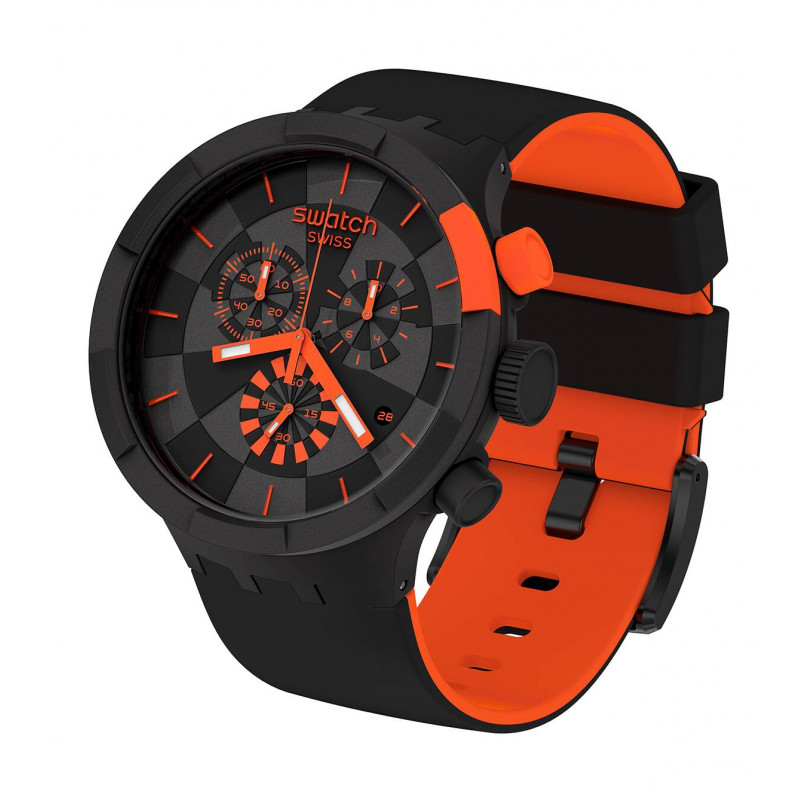 Montre Mixte Swatch CHECKPOINT RED SB02B402