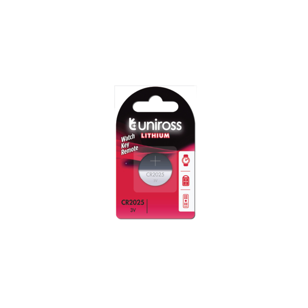Pile Uniross CR2025 Lithium 3V 160 Mah