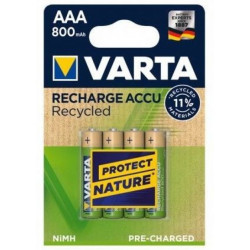 4x Piles Varta NiMH Rechargeable AAA 1.2 V 800 mAh recyclable