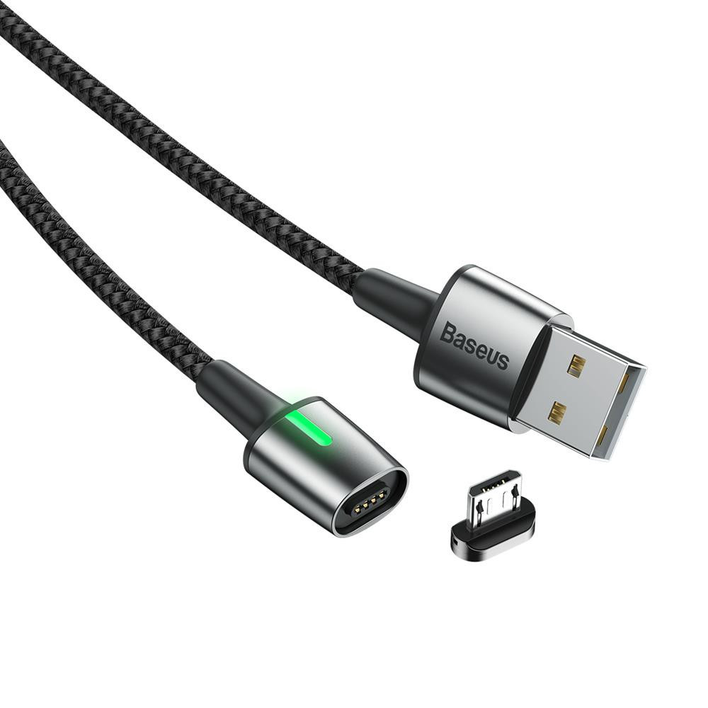 Câble magnétique USB Baseus Zinc Vers Micro USB / 1.5A / 2m / Noir