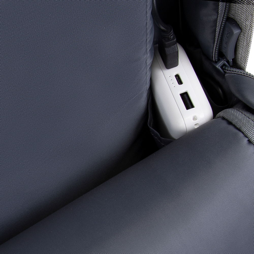 Sac à dos antivol pour pc portable 17.3" RivaCase 7567 / Gris et Bleu