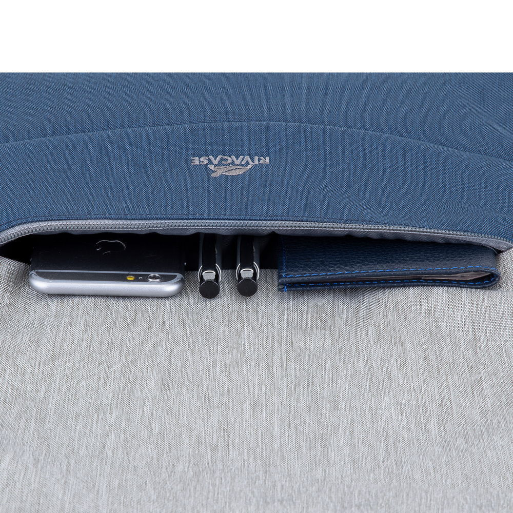 Sac à dos antivol pour pc portable 17.3" RivaCase 7567 / Gris et Bleu
