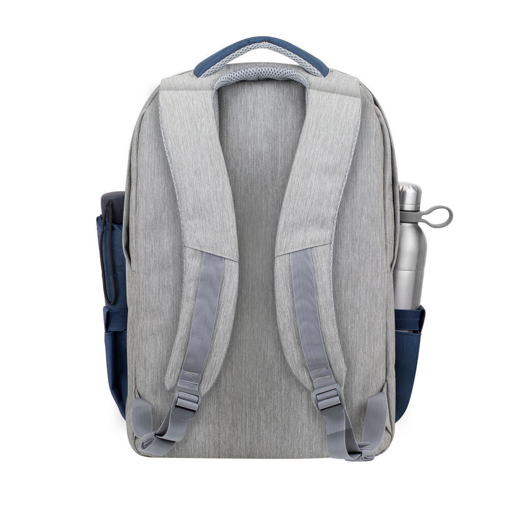Sac à dos antivol pour pc portable 17.3" RivaCase 7567 / Gris et Bleu