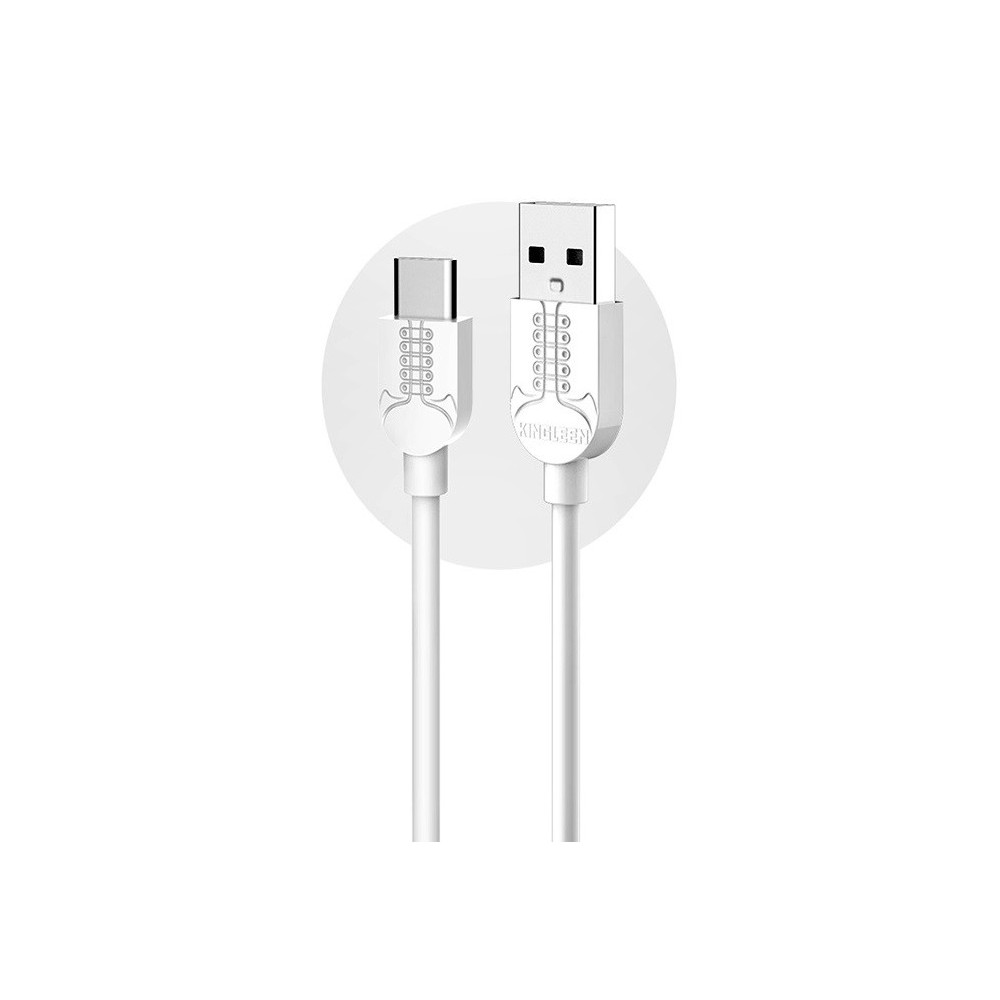 Câble USB Kingleen Pour Type C 2A / 1M  / Blanc