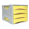 Bloc de 4 Tiroirs ARDA / Jaune Pastel