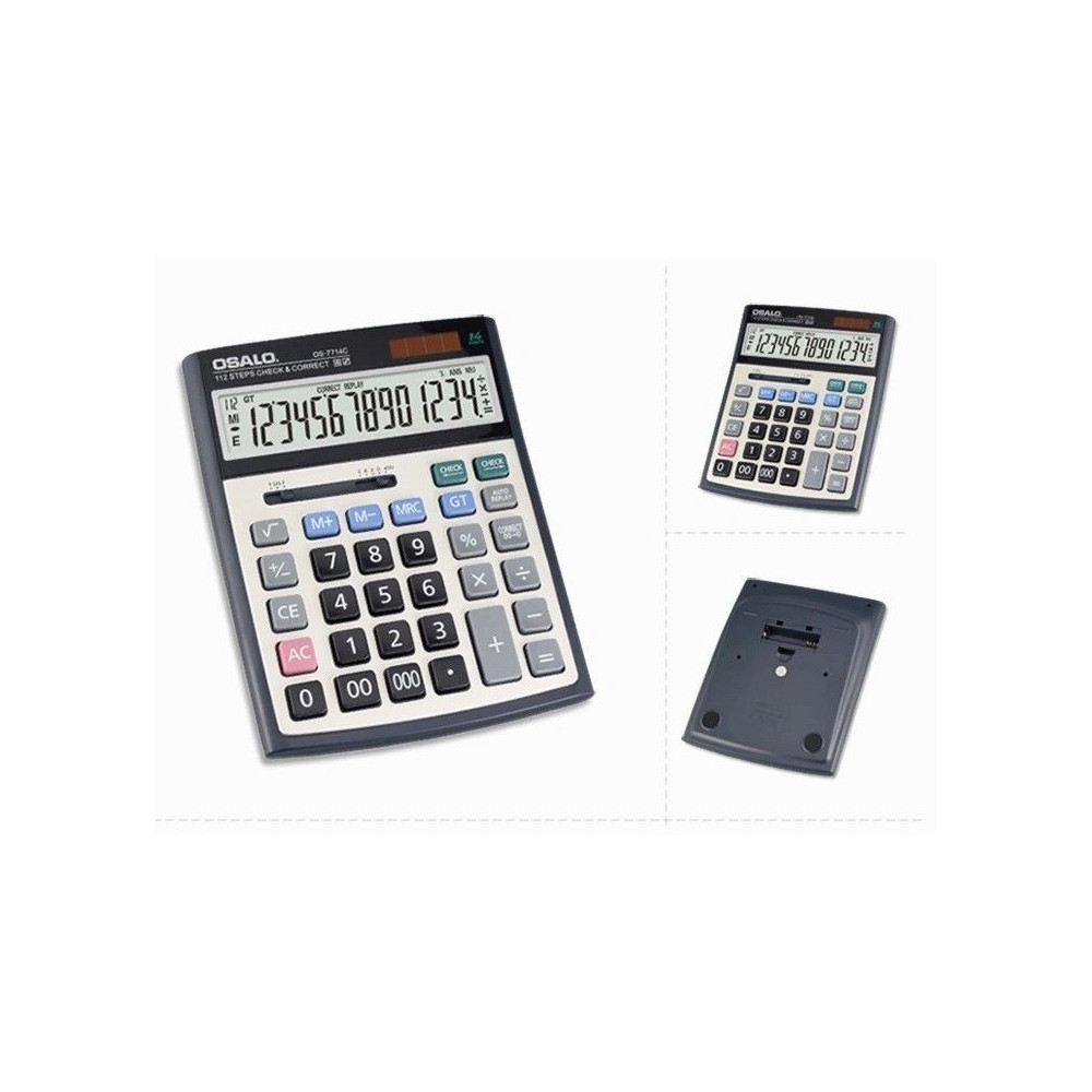 Calculatrice de bureau Osalo OS-7714C / 14 Digits