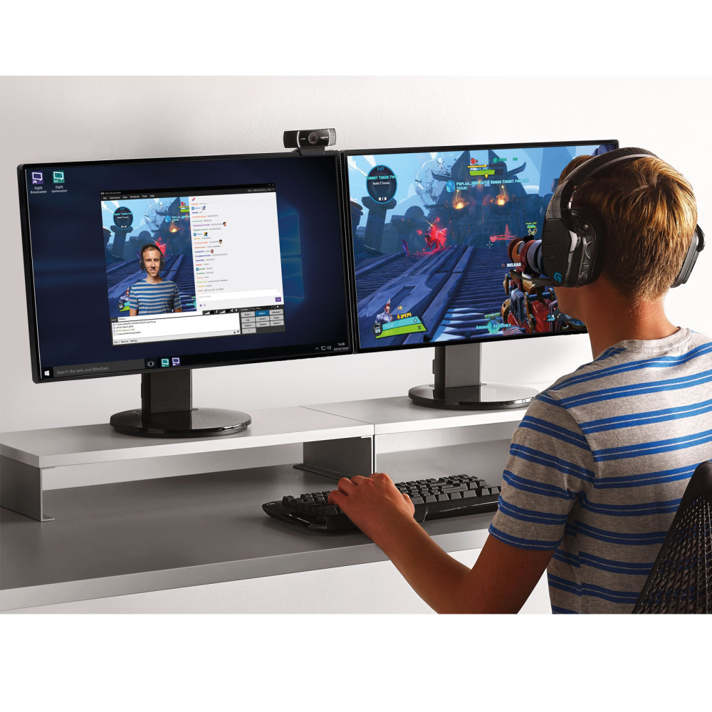 Webcam Logitech C922 Pro Full HD 1080p avec deux microphones omnidirectionnels