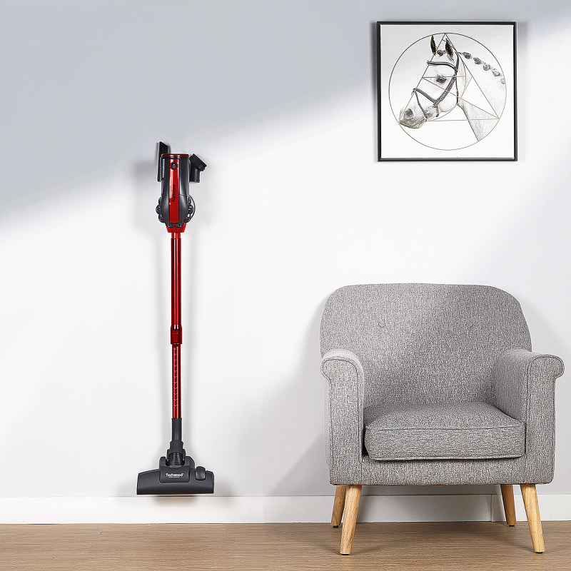 Aspirateur Balai ROUGE 2en1 500mL 600W Techwood ROUGE Balai / à main