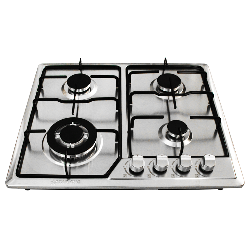 Plaque de cuisson gaz 4 feux inox