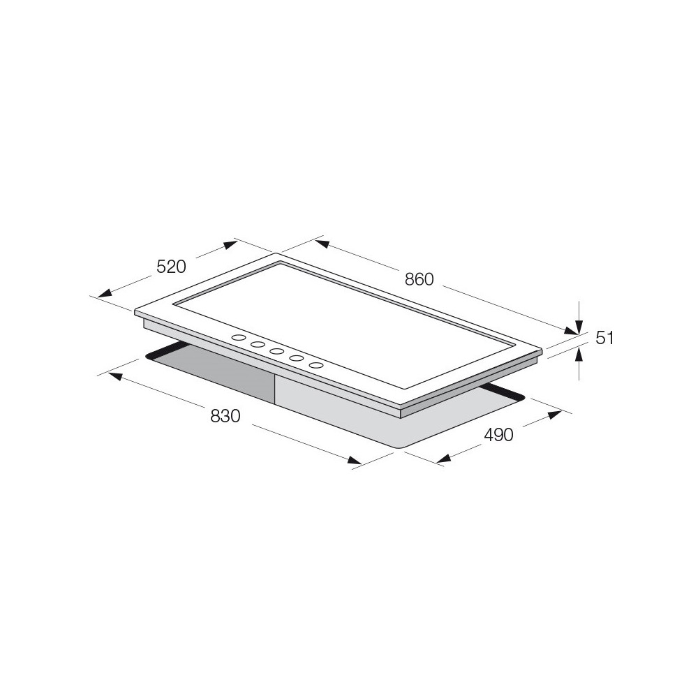 Plaque de cuisson Focus F.4789X / 90cm / Inox