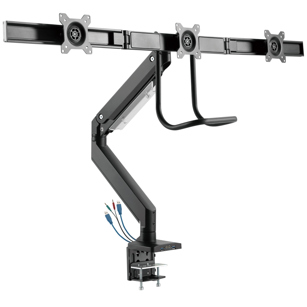 Support pour 3 écran de bureau White Shark GMS-3203 Rhamses III / 17"-27