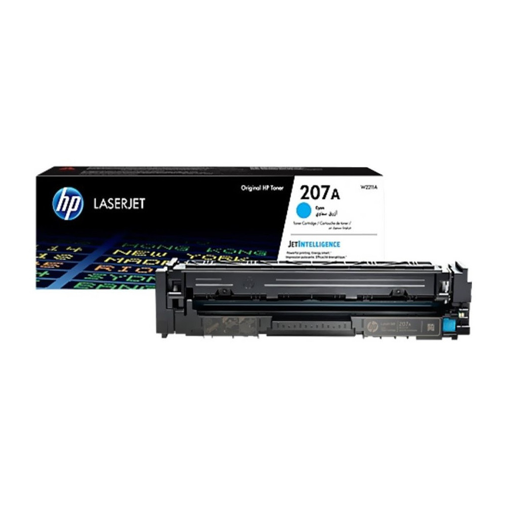 Cartouche de toner HP 207A cyan LaserJet  originale / 1 250 pages W2211A