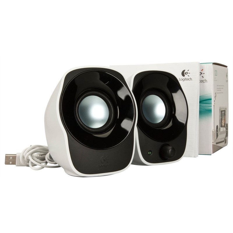 Logitech - Haut-parleur 2.0 Z120 - 980-000513 - Noir et Blanc - Enceinte PC  - Rue du Commerce