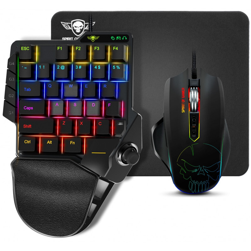 Ensemble Gaming Mini Clavier Mécanique avec Souris Gaming avec Tapis