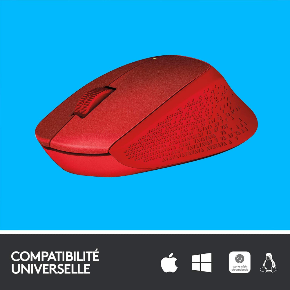 Souris sans fil Logitech M330 Silent Plus Rouge