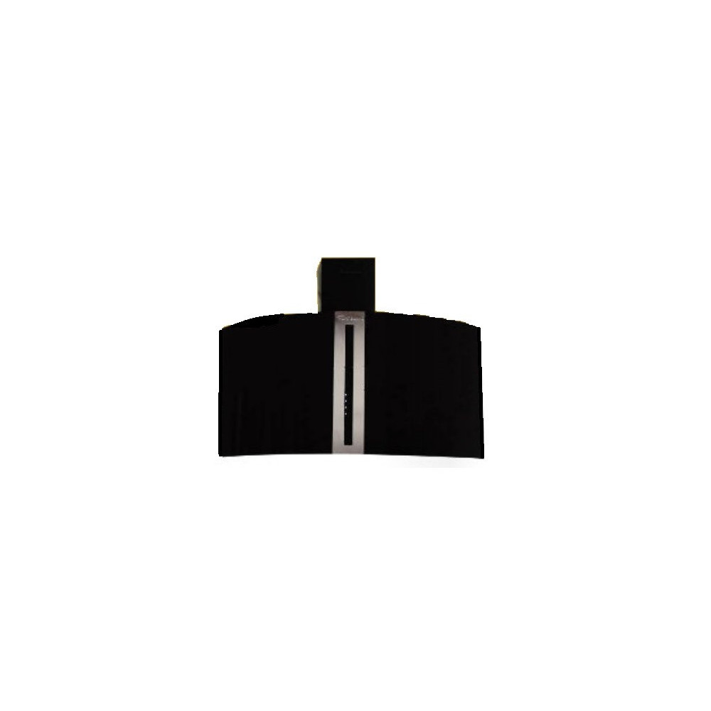 Hotte Cheminée Frontal MontBlanc + RC BGF / 90 cm / Noir Vitré