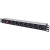 Multiprise Intellinet 8 prises rackable 1U 19"