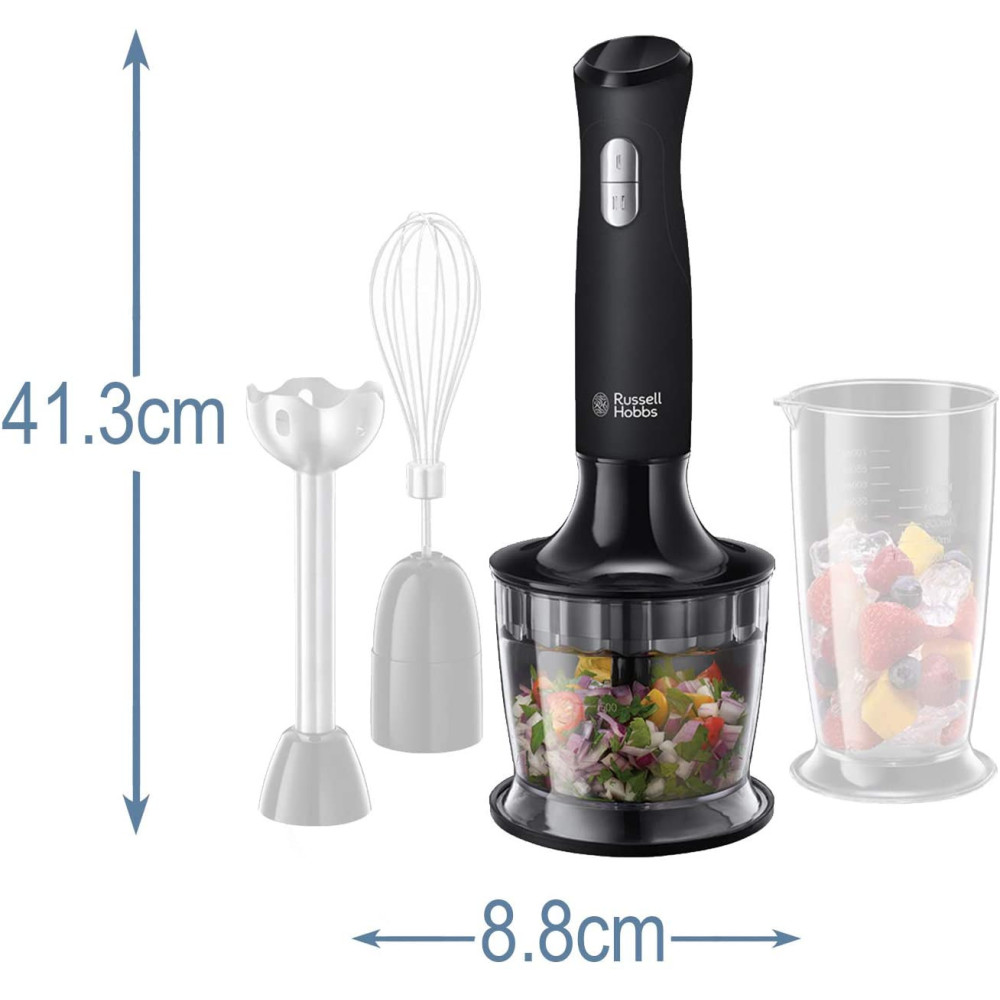 Mixeur Plongeant Multifonctions 3-en-1 Matte Black - 500W