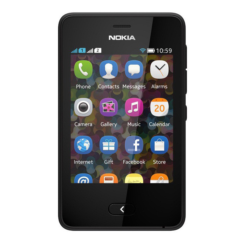Téléphone Portable Nokia Asha 501 / Double SIM / Noir