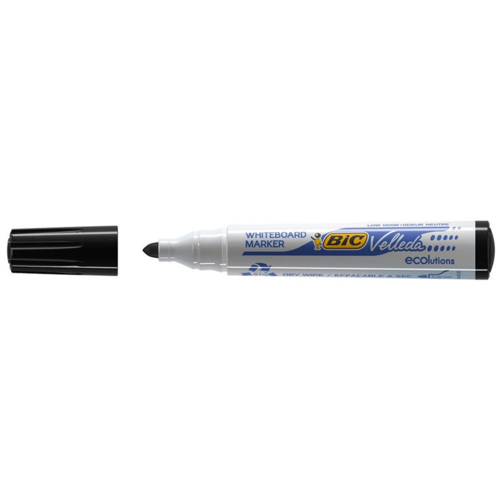 12x Marqueurs effaçable BIC 1701 pointe ogive / Noir