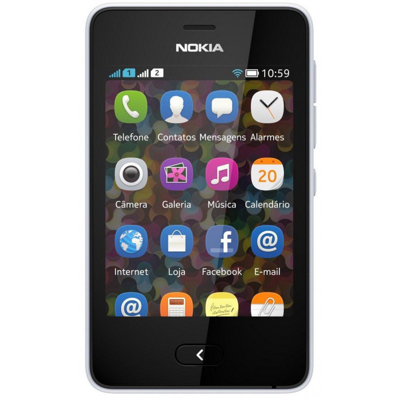 Téléphone Portable Nokia Asha 501 / Double SIM / Blanc