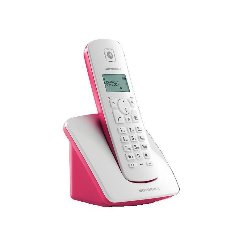 Téléphone Numérique Fixe Sans Fil Motorola C401 Rose