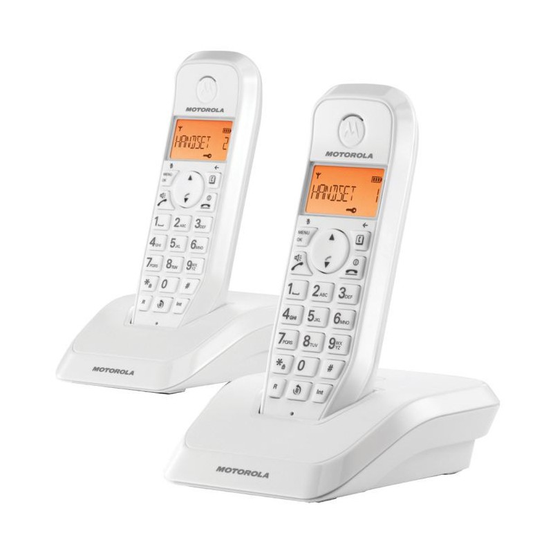 Pack 2x Téléphones Fixe Numériques Sans Fil Motorola S1202