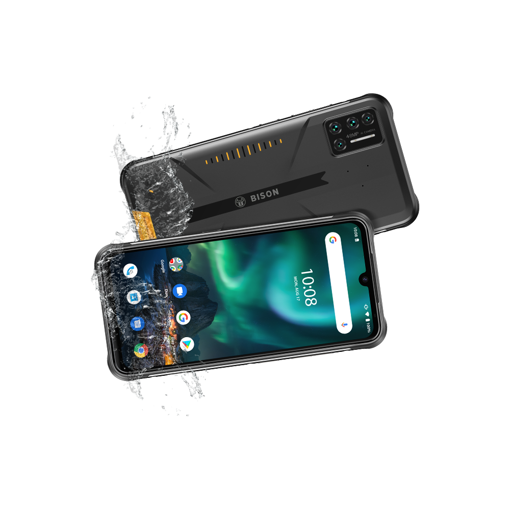 Téléphone Portable Umidigi Bison / 4G / Double SIM / Etanche / Noir