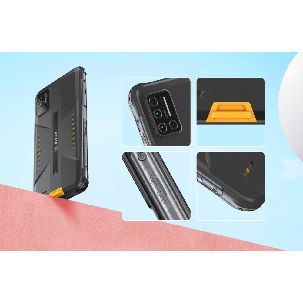 Téléphone Portable Umidigi Bison / 4G / Double SIM / Etanche / Noir