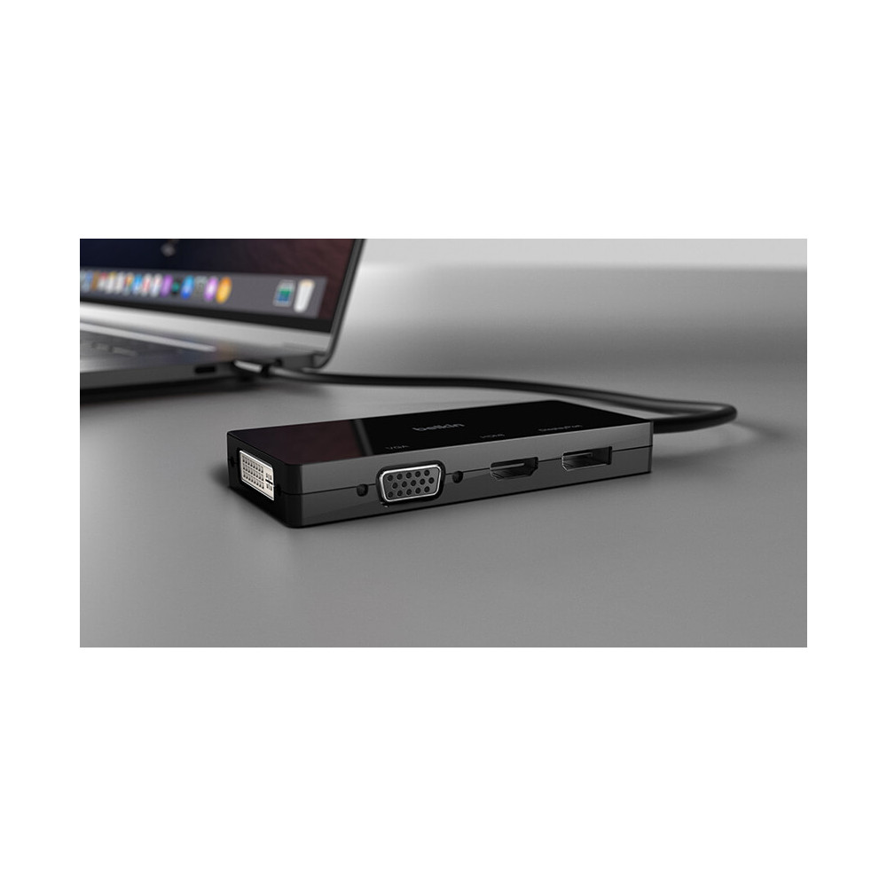 Adaptateur vidéo 4K Belkin USB Type C vers HDMI, VGA, DisplayPort et DVI
