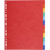 Intercalaire 12 Positions A4 Coloré Plastique