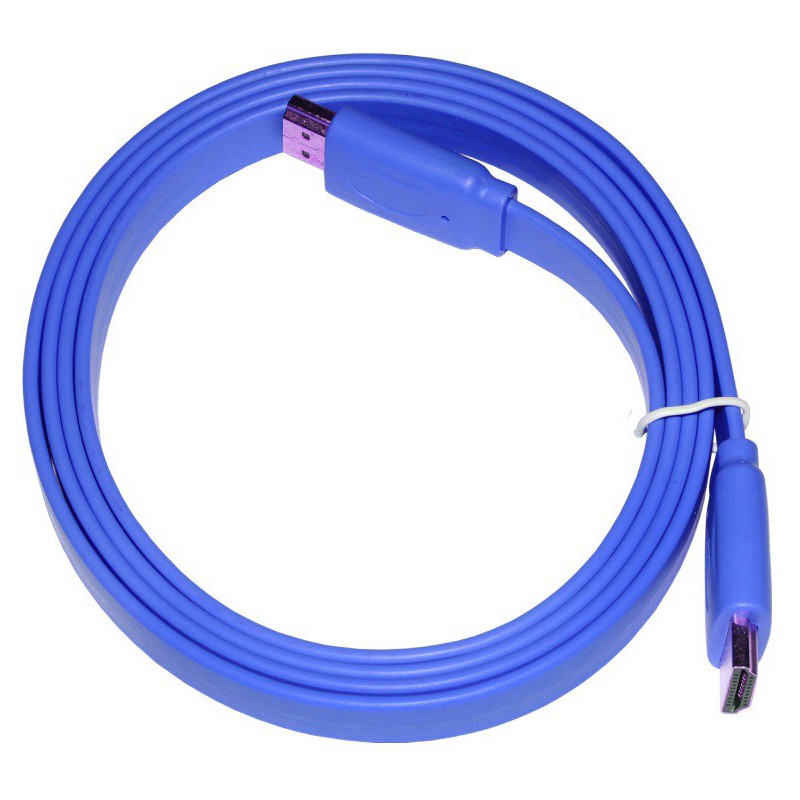 Câble HDMI Plat 1.5M Bleu