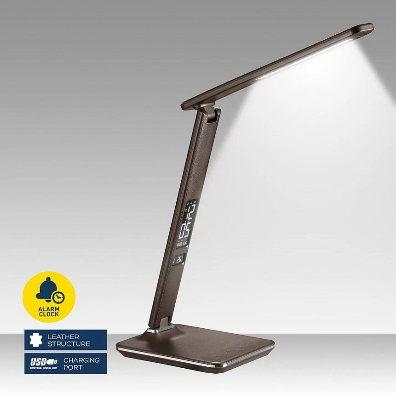 Lampe de bureau LED Platinet PDLU13BR / 14W / Marron