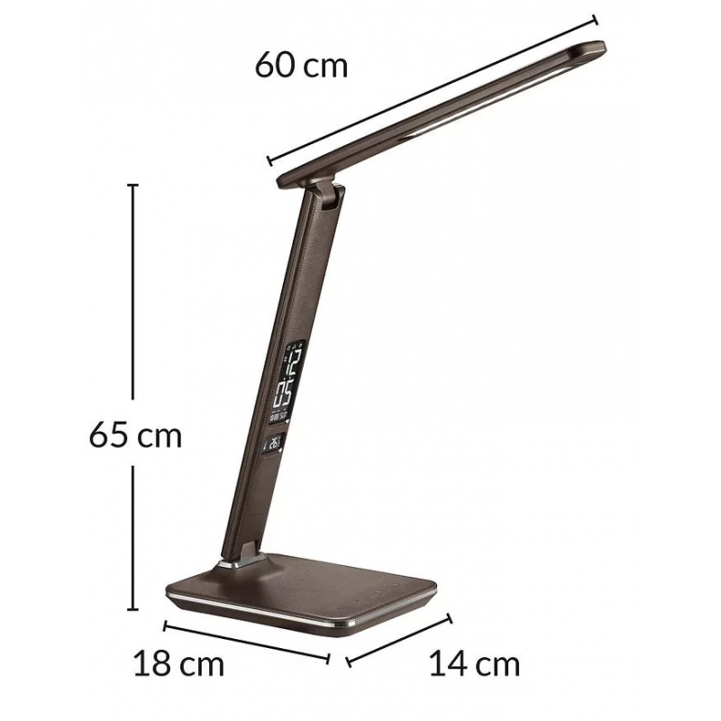 Lampe de bureau LED Platinet PDLU13BR / 14W / Marron