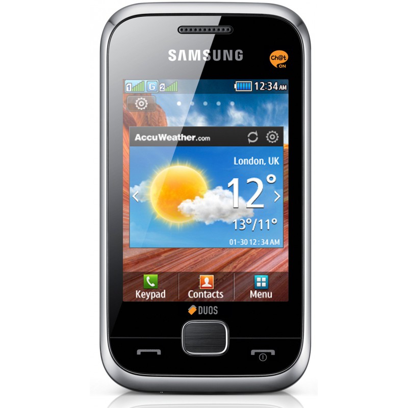 Téléphone Portable Samsung C3312 Argent / Double SIM