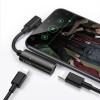 Adaptateur Lightning Hoco LS18 Iphone Charge + Audio Noir