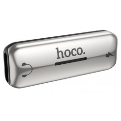 Adaptateur Lightning Hoco LS27 Iphone Charge + Audio Silver