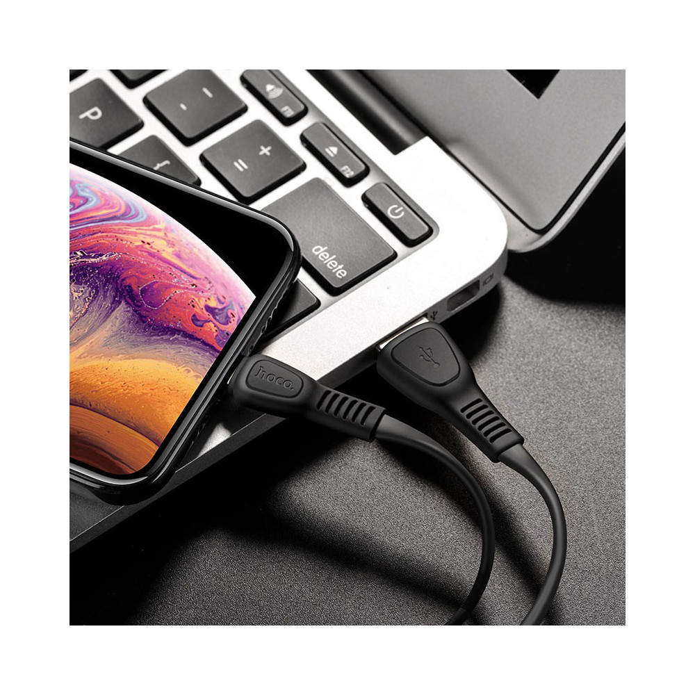 CÂBLE USB HOCO X40 3A Pour iPhone / 1 M / Noir