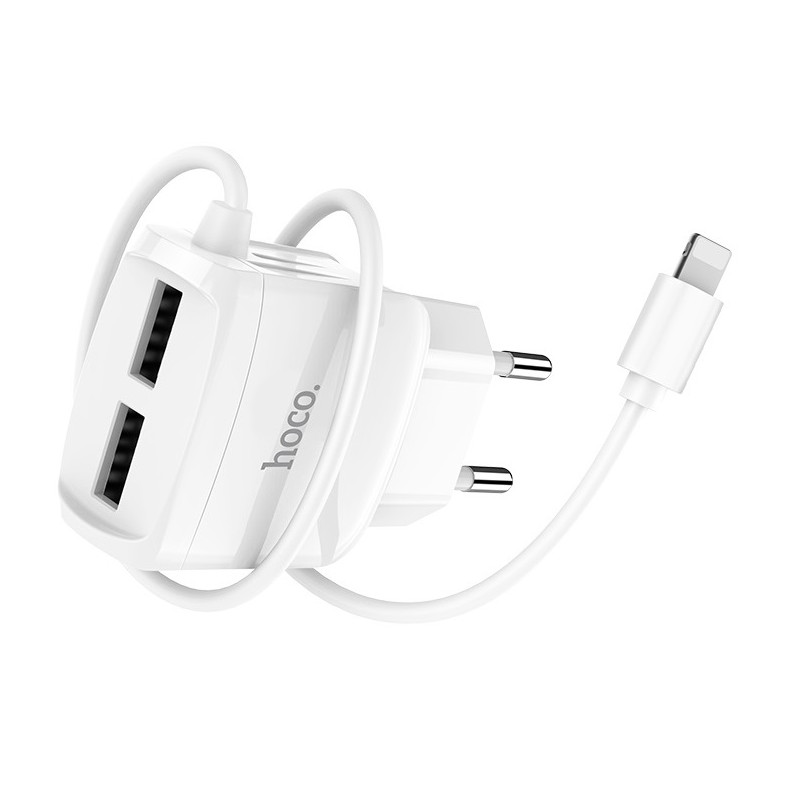 Chargeur Hoco C59A iPhone / 2.1a / Blanc