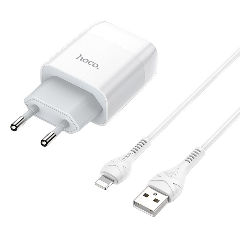 Chargeur Hoco C72A iPhone / 2.1A / Blanc