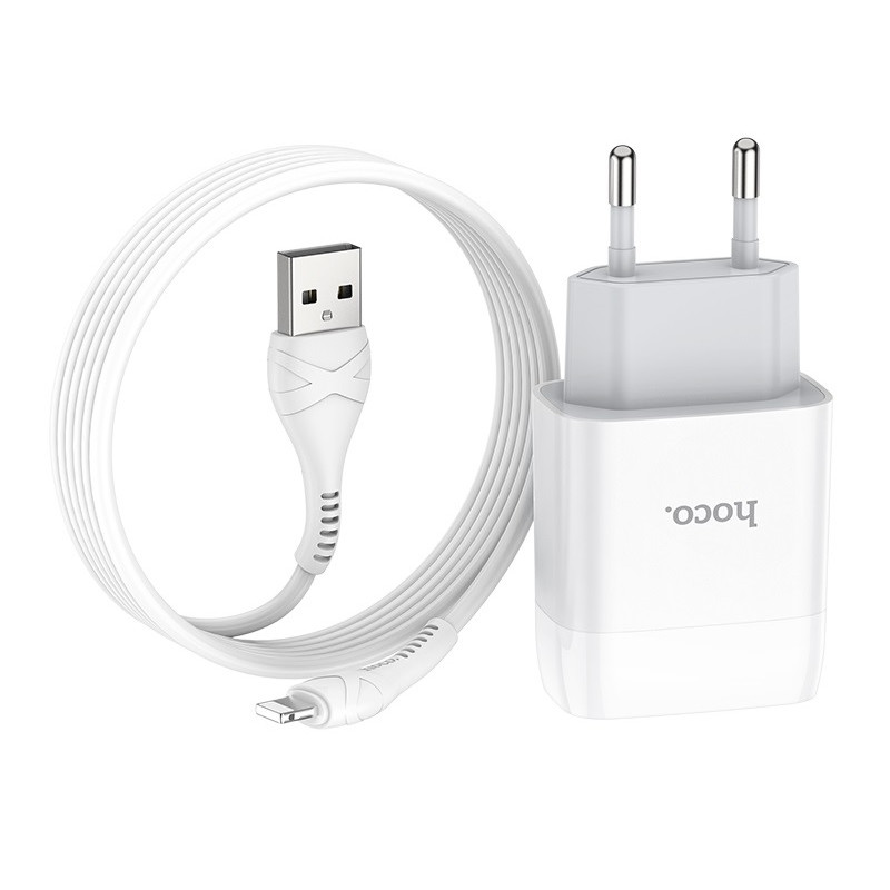 Chargeur Hoco C72A iPhone / 2.1A / Blanc
