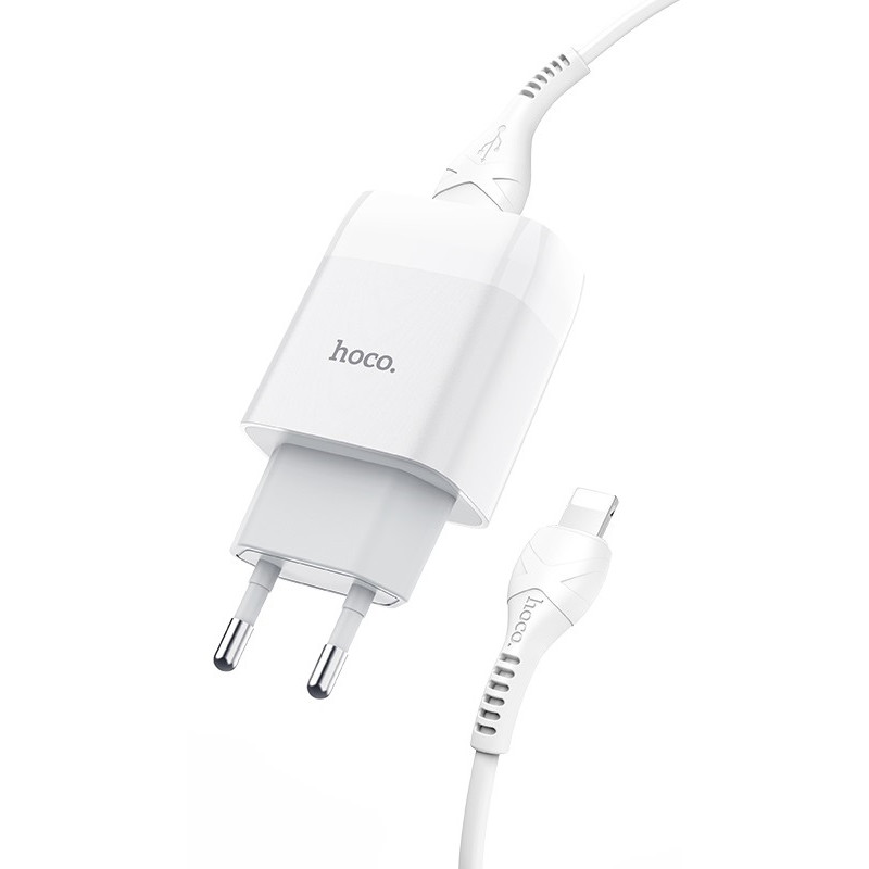 Chargeur Hoco C72A iPhone / 2.1A / Blanc