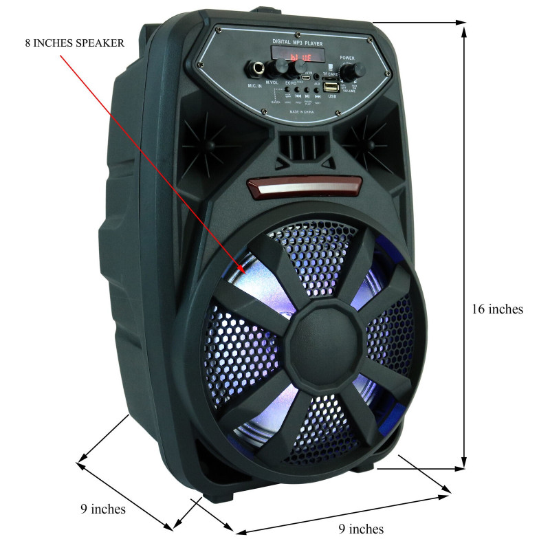 Haut-Parleur Portable Bluetooth avec Micro Intégrée PK-09 / Noir
